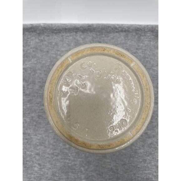 Roseville Pottery Christmas Hand painted Santa 1 Qt Crock Tall Robinson Ransbot - Picture 8 of 9